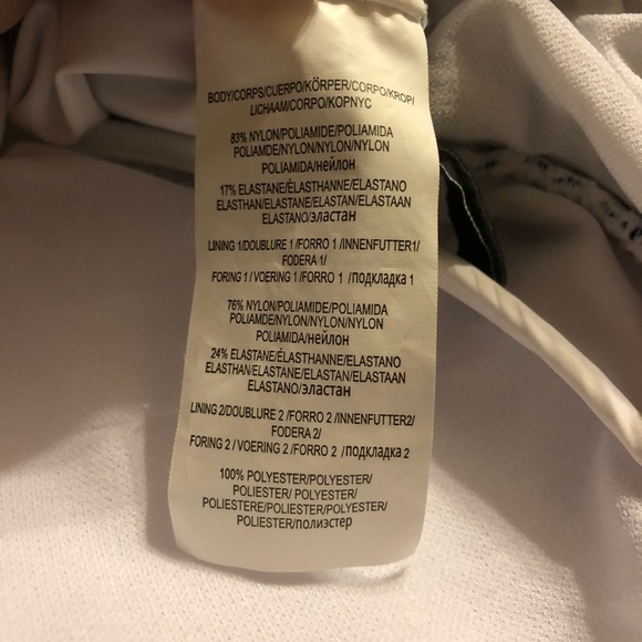 LAUREN Ralph Lauren Striped Back Lace One Piece - Picture 6 of 6